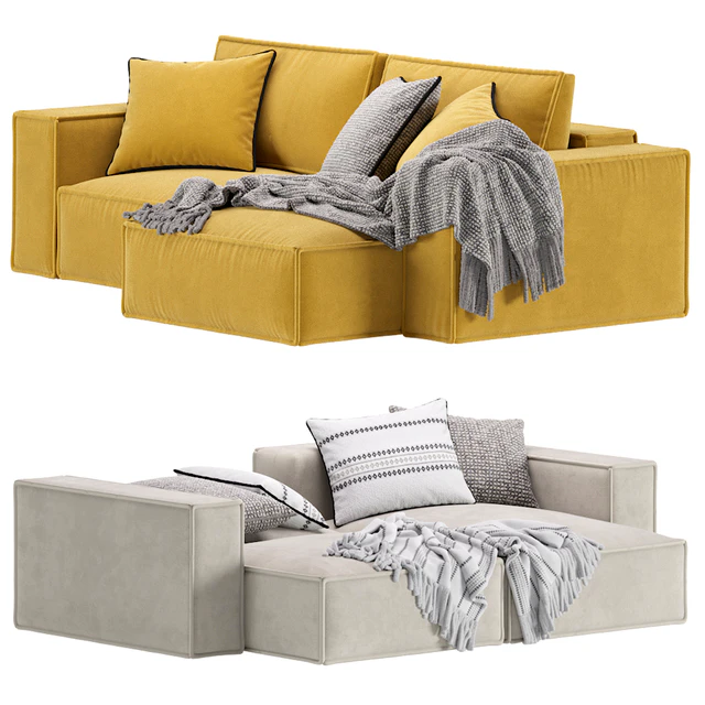 Corner Sofa Loft Ebi Happy Yellow — Скачать