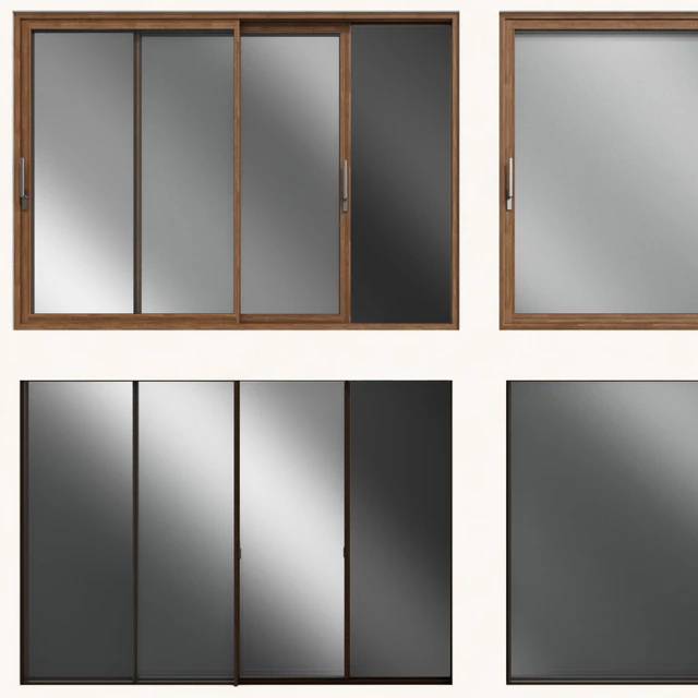 Sliding stained glass wooden windows & doors — Descargar