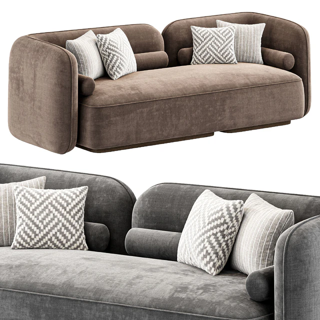 Scandinavian Style Velvet Sofa — Descargar