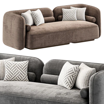 Scandinavian Style Velvet Sofa — Ver 4