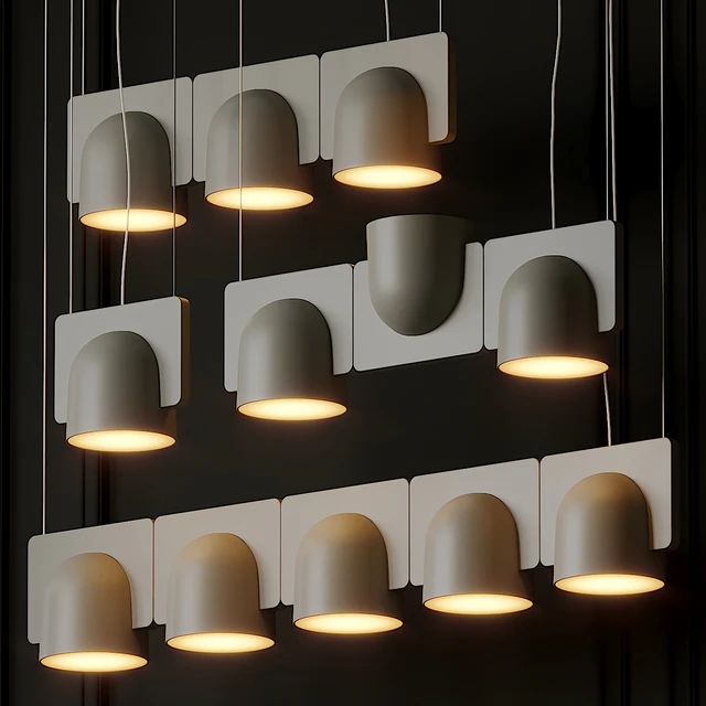 FontanaArte Igloo Suspension Lamps 4 Positions — Скачать