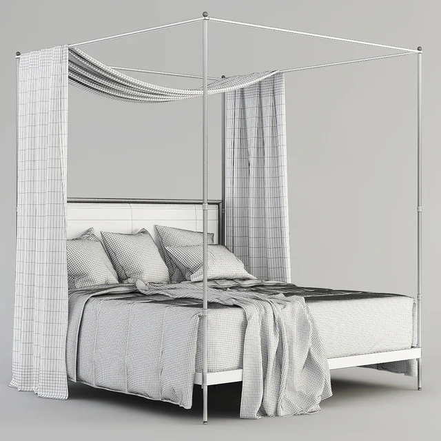 RH 19TH С FRENCH IRON CANOPY BED — Скачать