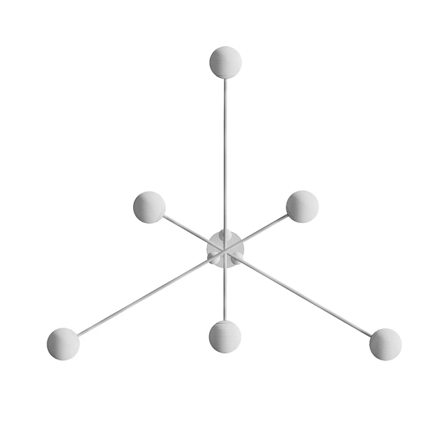 Designer chandelier with glass shades JESI — Скачать