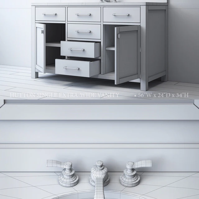 HUTTON SINGLE EXTRA-WIDE VANITY — Descargar