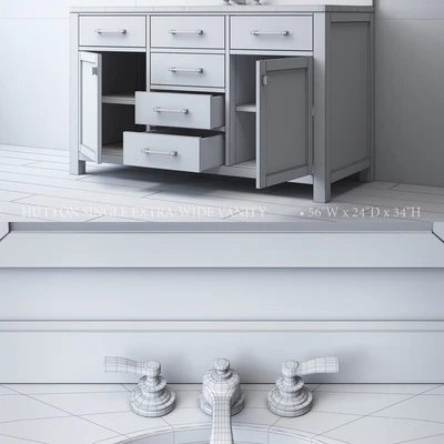 HUTTON SINGLE EXTRA-WIDE VANITY — Ver 3