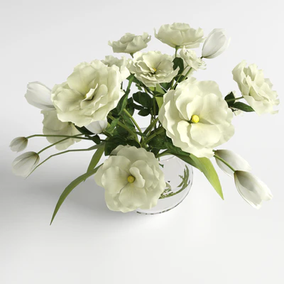 Bouquet of White Flowers — View 3