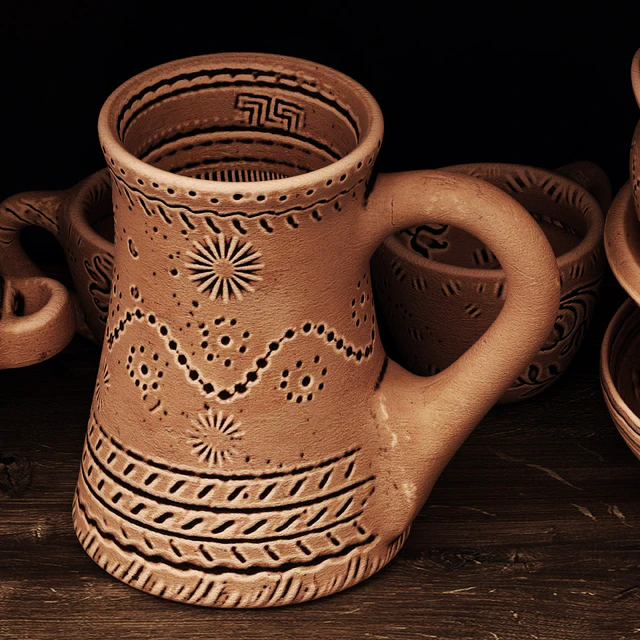 Dishes clay n21 / Посуда из глины №21 — Скачать