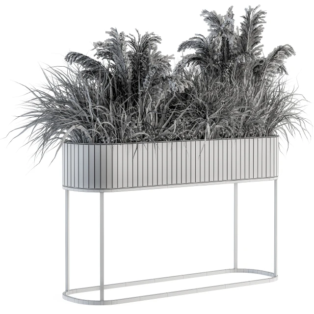indoor Plant Set 122- Dried Plants in Wood Stand — Descargar