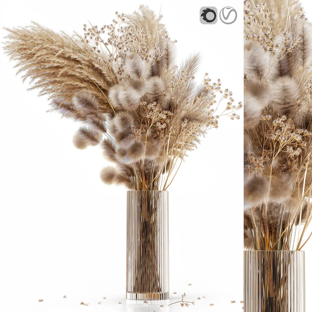 Dry flowers in modern vase 3 — Скачать