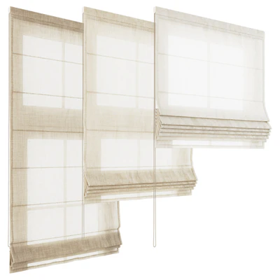 Linen Tulle Roman Shade — Вид 1