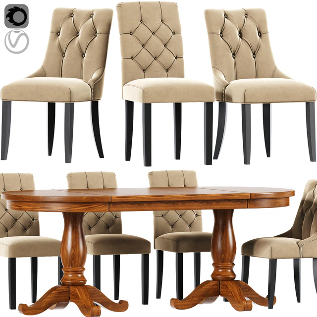 Chesterfield Dining Chair Set — Descargar
