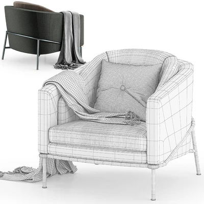 Minotti Fil Noir Armchair — Вид 3