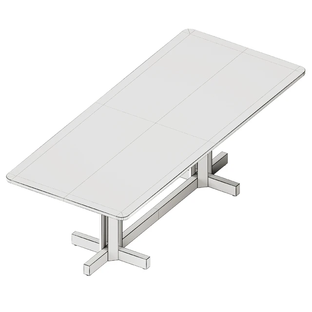 Kettal ALTAR Rectangular wooden dining table — Descargar