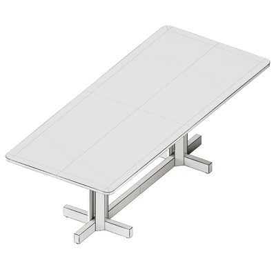 Kettal ALTAR Rectangular wooden dining table — Ver 5