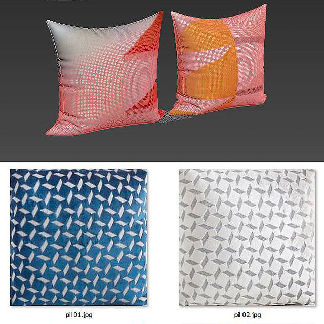 Decorative pillows set 160 Reflected Angles and Pinwheel Jacquard, West elm — Скачать