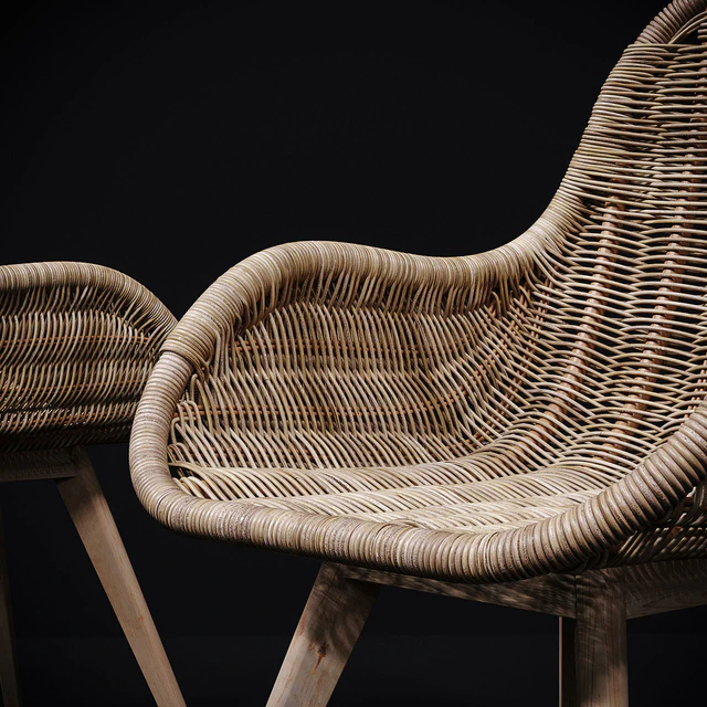 RATTAN DINING CHAIR WITH ARMS — Скачать