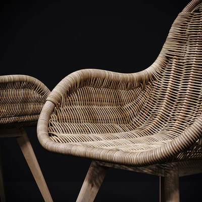 RATTAN DINING CHAIR WITH ARMS — Вид 5