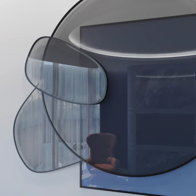 Glass composition on the wall — Ver 3