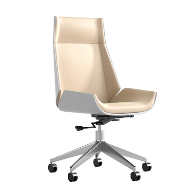 Leather Office Chair Desk Chair with Fixed Base & Adjustable Height HOMARY — Ver 3