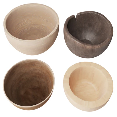 Turned Wooden Bowls — Ver 3
