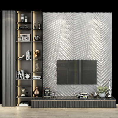 TV Wall set 0174 — Ver 1