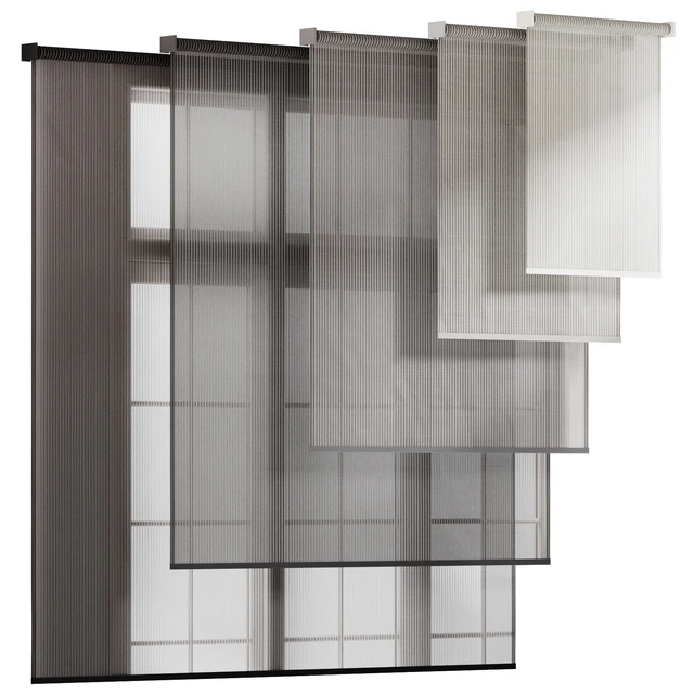 Striped Tulle Roller Blinds — Descargar