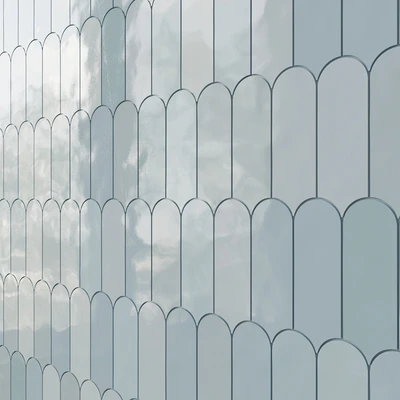 Parry Fishscale Glossy Ceramic Wall Tile Mosaic — Ver 6