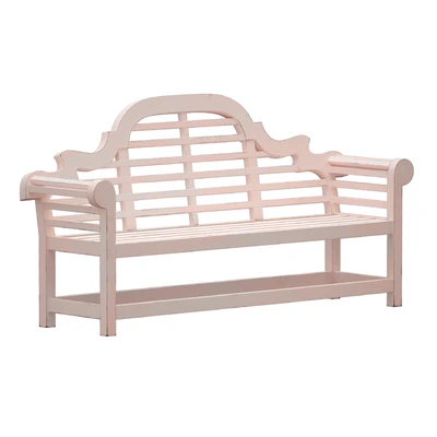 White park bench with backrest — Ver 4