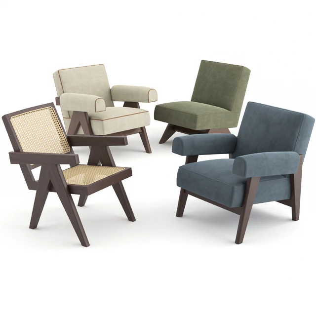 Le Corbusier and Pierre Jeanneret Lounge Chairs — Descargar