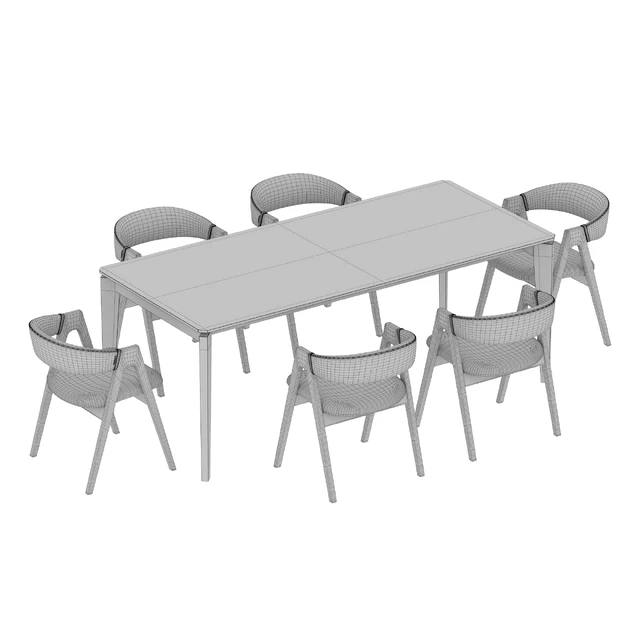 Angel Cerda Nogal Dublin Dining set — Скачать