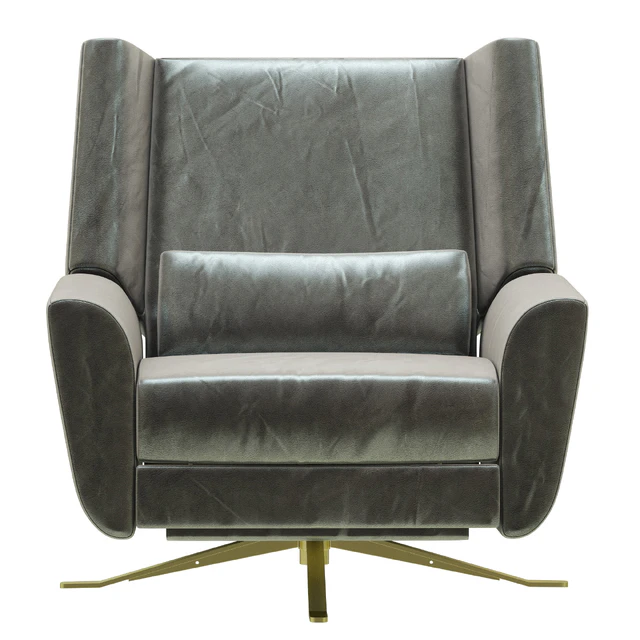 Restoration Hardware Luke Leather Swivel Recliner — Descargar