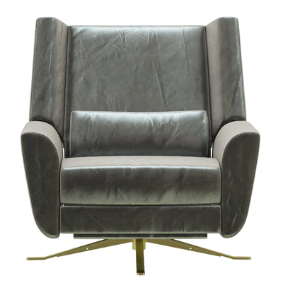 Restoration Hardware Luke Leather Swivel Recliner — Ver 3