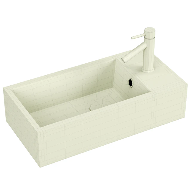 Washbasin SantiLine 41 L SL-2009LMB Black matte — Descargar