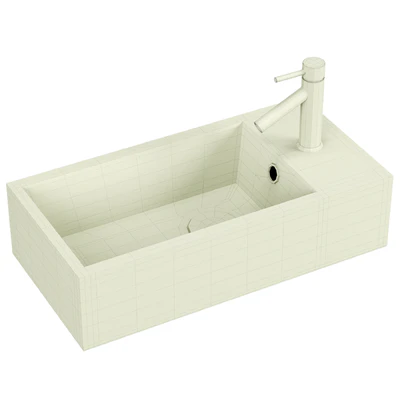 Washbasin SantiLine 41 L SL-2009LMB Black matte — Ver 2