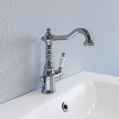 Tumba, a pencil case and a sink Roca Victoria + Mixer Gattoni Orta 2741C0 + Mirror-wardrobe Roca Victoria Nord — Ver 3