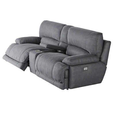 American Signature Furniture Mario 3-Piece Dual Power Reclining Sectional — Ver 7