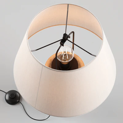 Colin King Travertine Table Lamp - West Elm — Вид 4