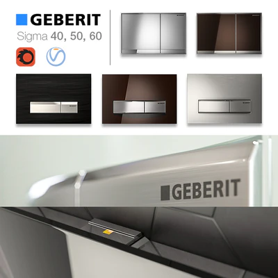 Клавиши смыва GEBERIT 40, 50, 60 — Вид 1