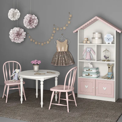Furniture for children's room girls with decor 12 — Ver 1