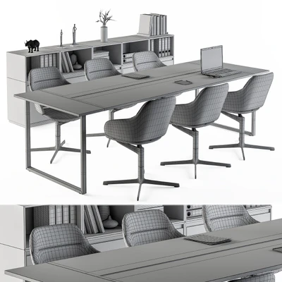 Meeting Table with office chair 06 — View 4