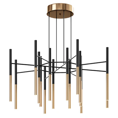 Metal Tubular Chandelier — Ver 1