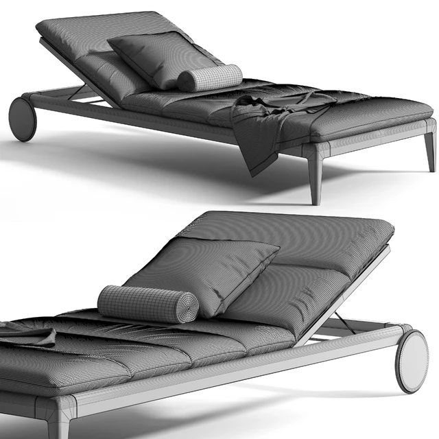 Cruise Teak Sunbed — Скачать