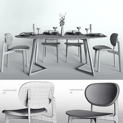 Zeitraum Twist Oval Table & Zenso chair & Noon 5 lamp — Вид 3