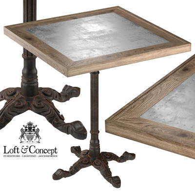RESTAURANT TABLE SQUARE METAL SHEET — Ver 1
