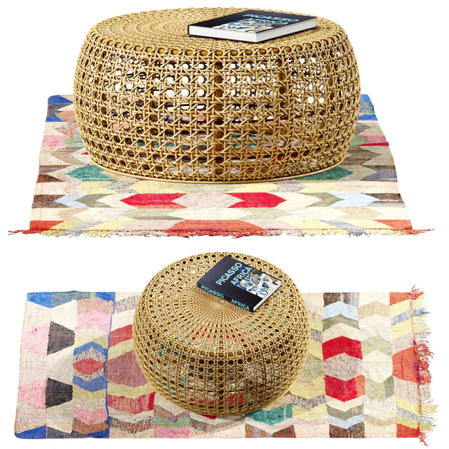 African ottoman and carpet — Descargar