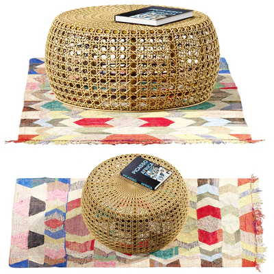 African ottoman and carpet — Descargar