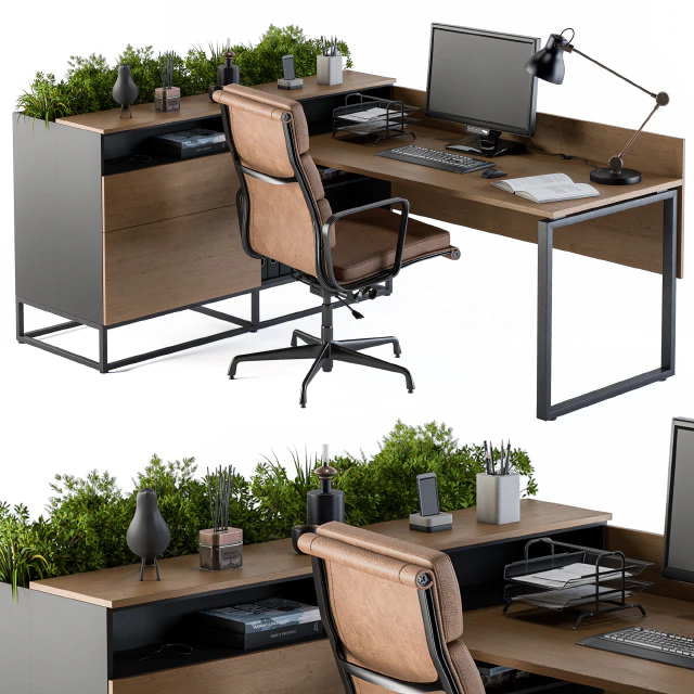 Office Desk L Set — Descargar