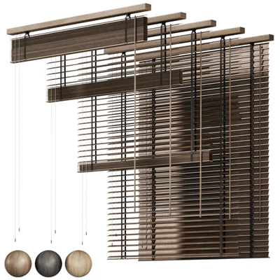 Wooden blinds 06, Folding wooden blinds — download