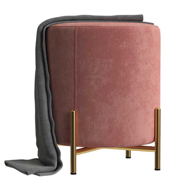 Rice pouffe with plaid — Descargar