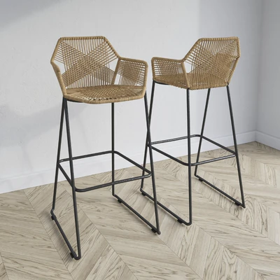 Crafted Rattan Chair Wicker Bar Stool — Вид 5